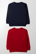 Superman 2 Pack Tracktops Navy And Red (2)