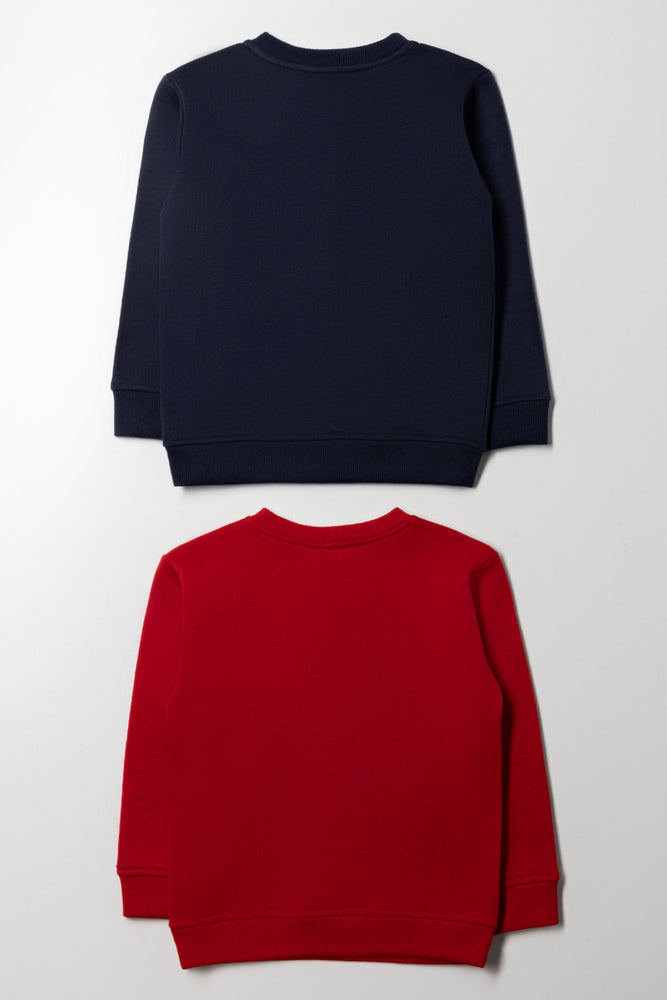 Superman 2 Pack Tracktops Navy And Red (2)