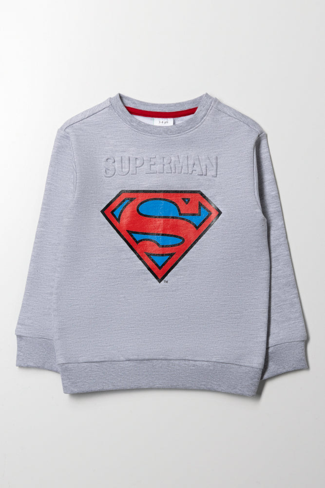 Superman Crew Neck Tracktop Grey