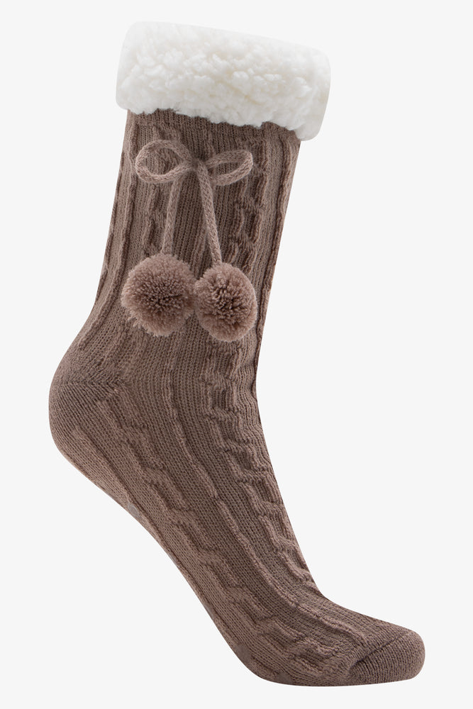 Slipper Socks Brown