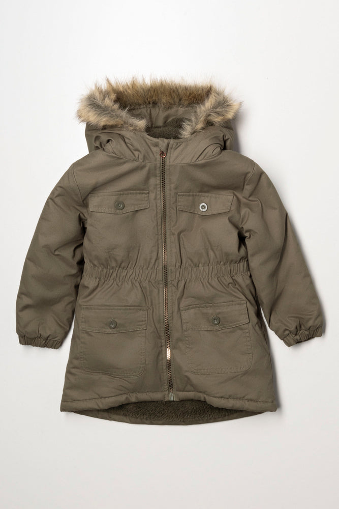 Hooded Parka Jacket Green