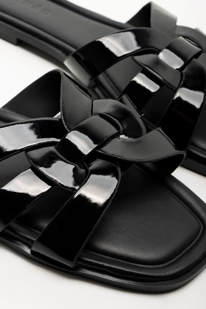 Knot Mule Sandals Black (2)