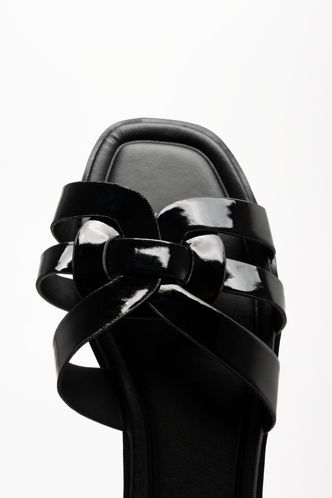 Knot Mule Sandals Black (4)