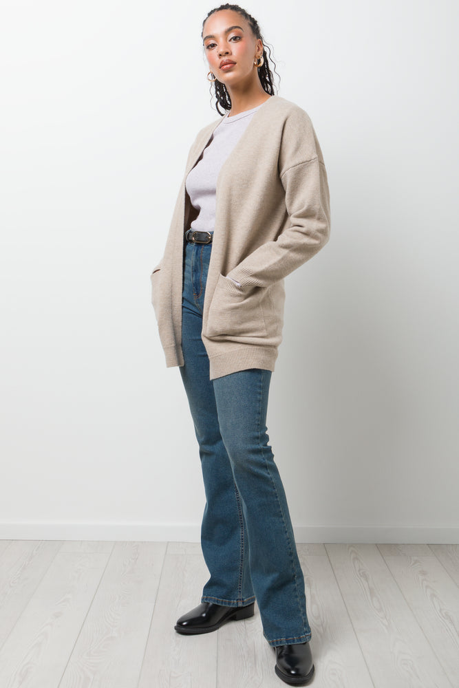 Mid Length Cardigan Natural