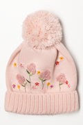 Floral Beanie Light Pink