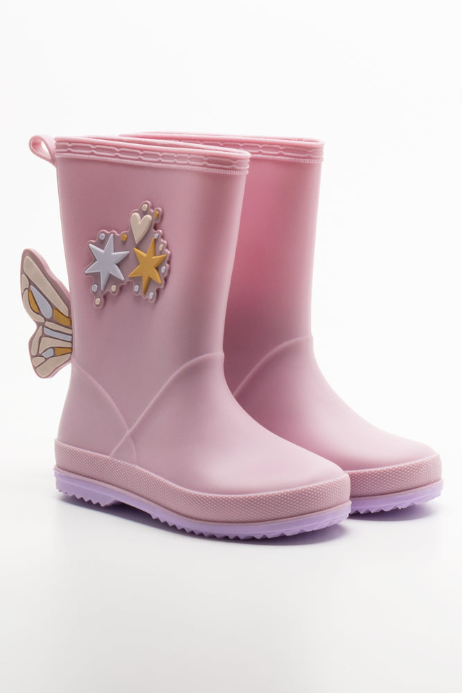Butterfly Rainboots Pink