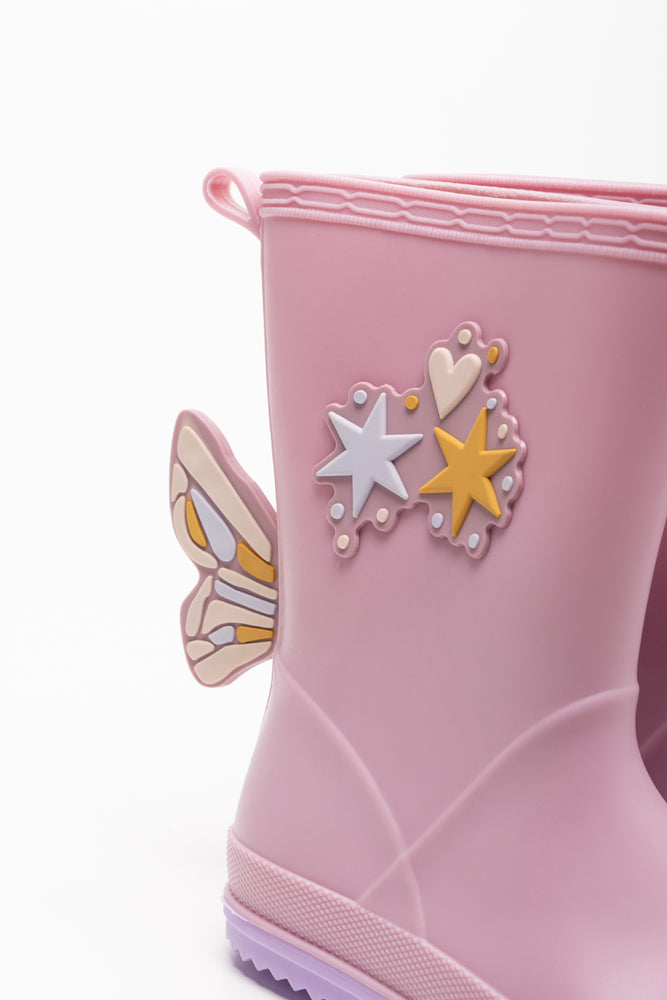 Butterfly Rainboots Pink (3)
