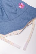 Denim Dots Reversible Hat Blue (1)