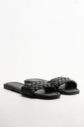 Weave Mule Sandal Black