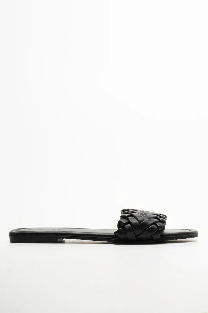 Weave Mule Sandal Black (1)
