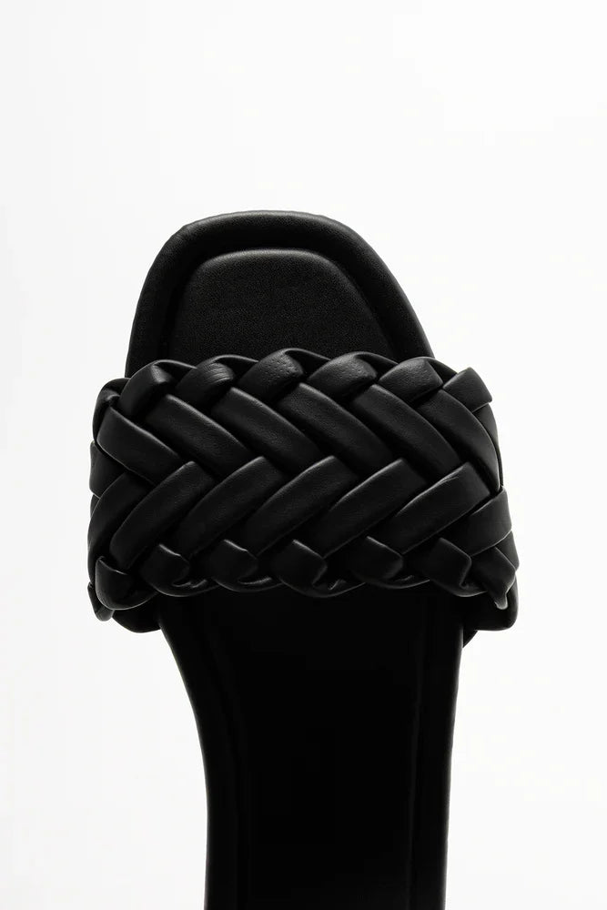 Weave Mule Sandal Black (4)