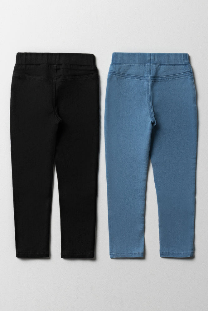 2 Pack Jeggings Blue And Black (3)