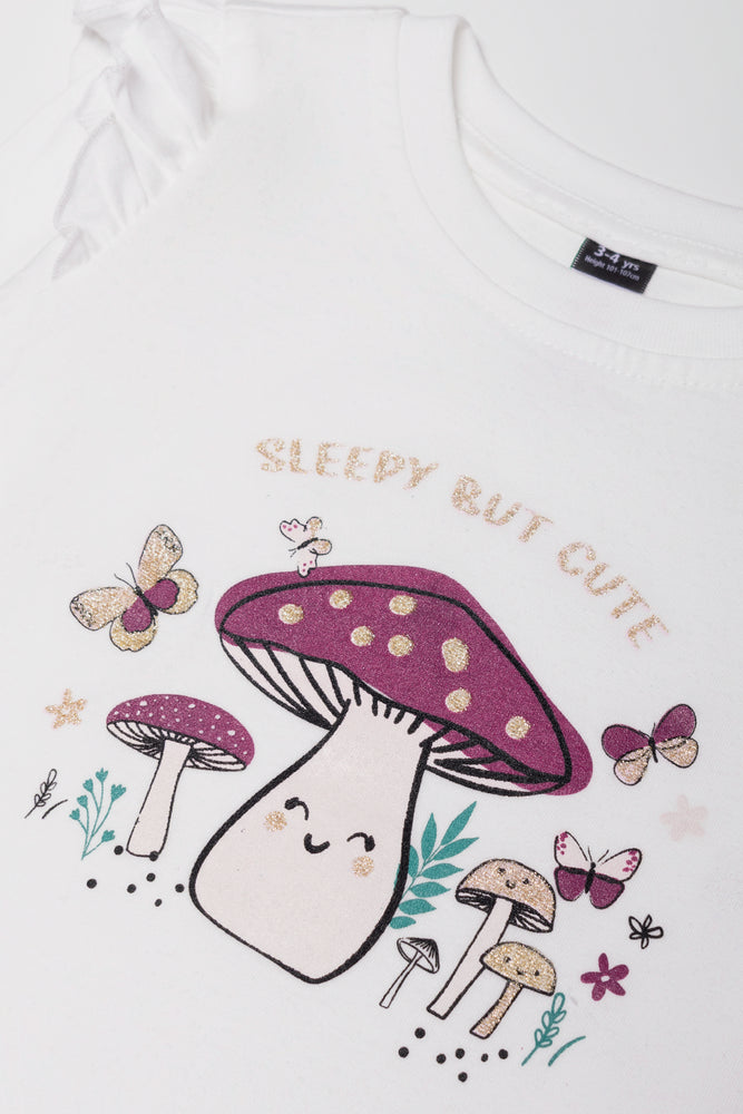 Mushroom Pyjamas White And Pink