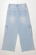 Cargo Slouchy Denim Jeans Light Blue (2)