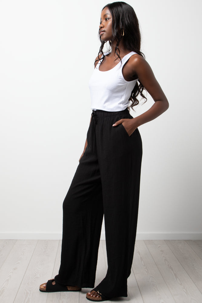 Crinkle Pants Black (2)