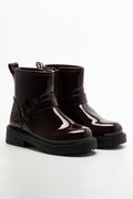 Star Double Strap Boots Burgundy