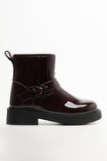 Star Double Strap Boots Burgundy (1)