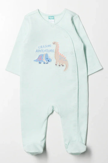 Dinosaur Babygrow Green