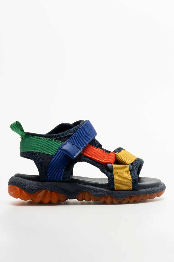 Double Strap Velcro Sandal Multi