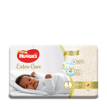 HUGGIES NEW BABY EXTRA CARE SIZE 1 42'S