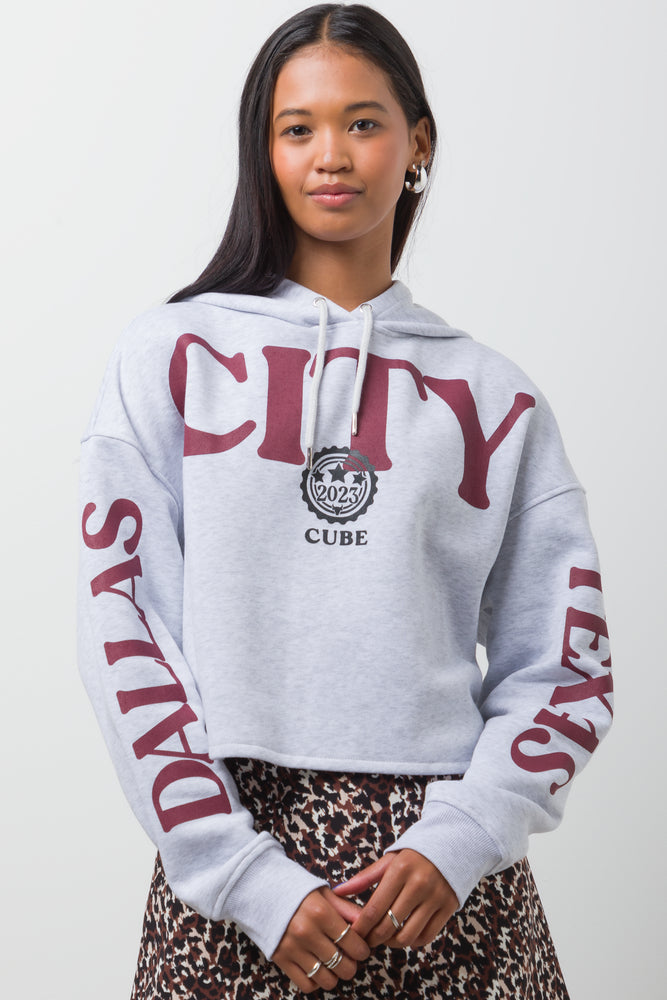 Cropped Hoodie Grey