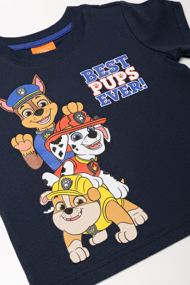 Paw Patrol 2 Pack T-Shirts Blue And White