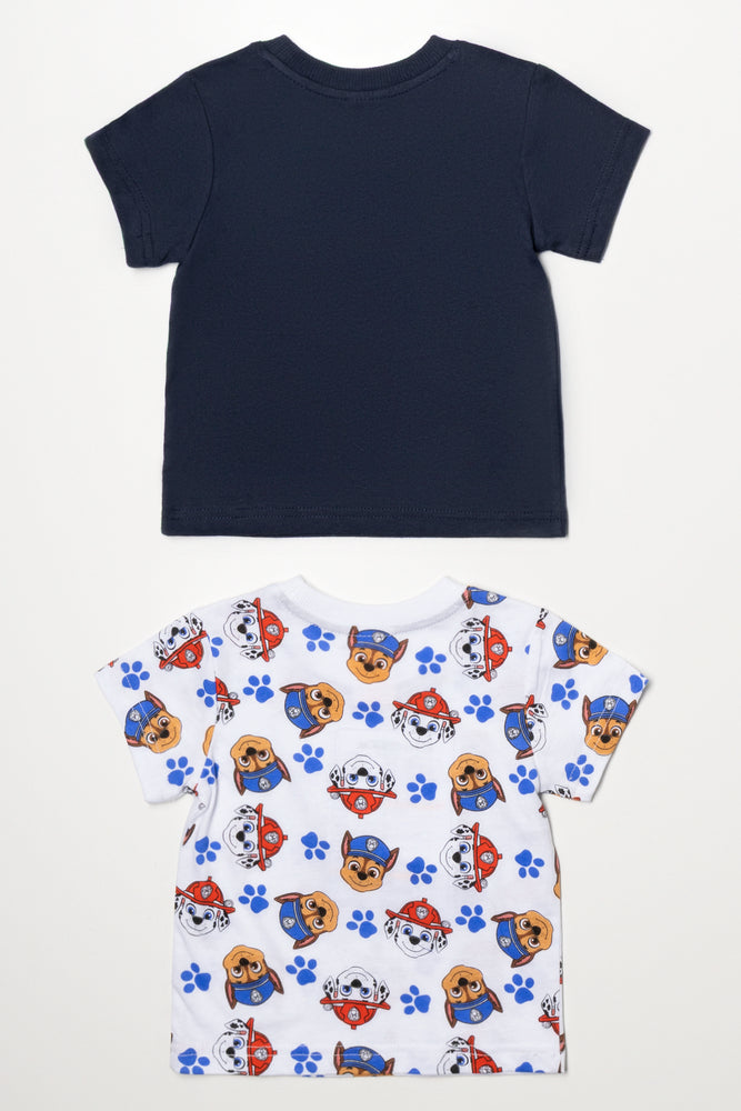 Paw Patrol 2 Pack T-Shirts Blue And White (3)