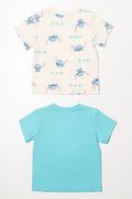Lilo And Stitch 2 Pack T-Shirts Cream And Blue (3)
