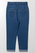 Mini Mom Paperbag Denim Jeans Blue (2)