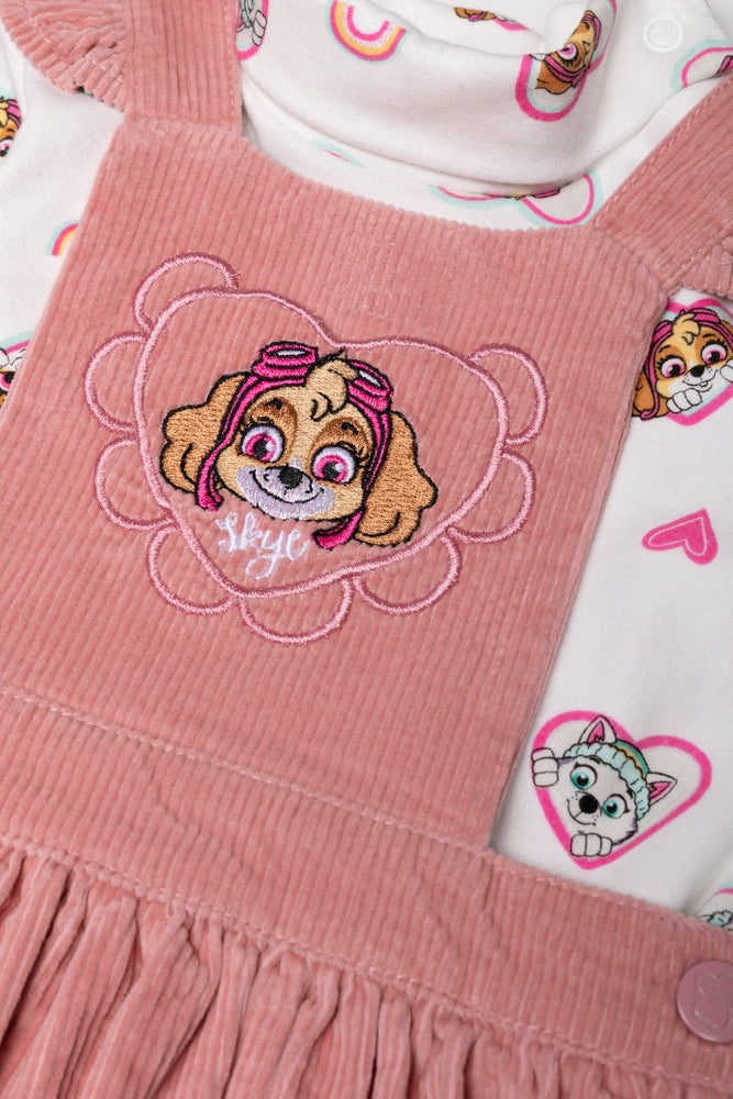 Paw Patrol Corduroy Pinafore Set Pink