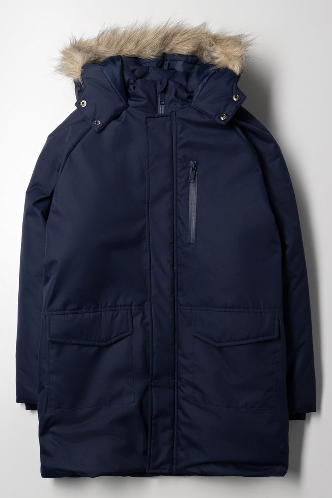 Puffer Parka Jacket Navy