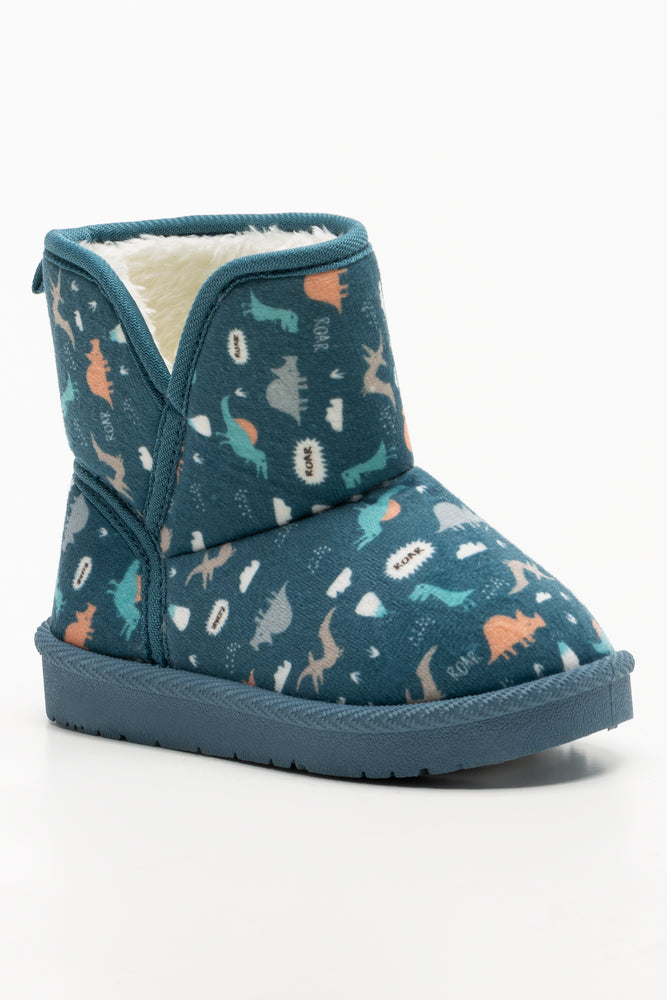 Dinosaur Comfort Boots Blue
