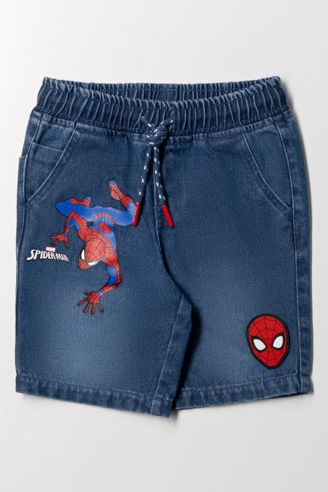 Spider-Man Denim Shorts Blue