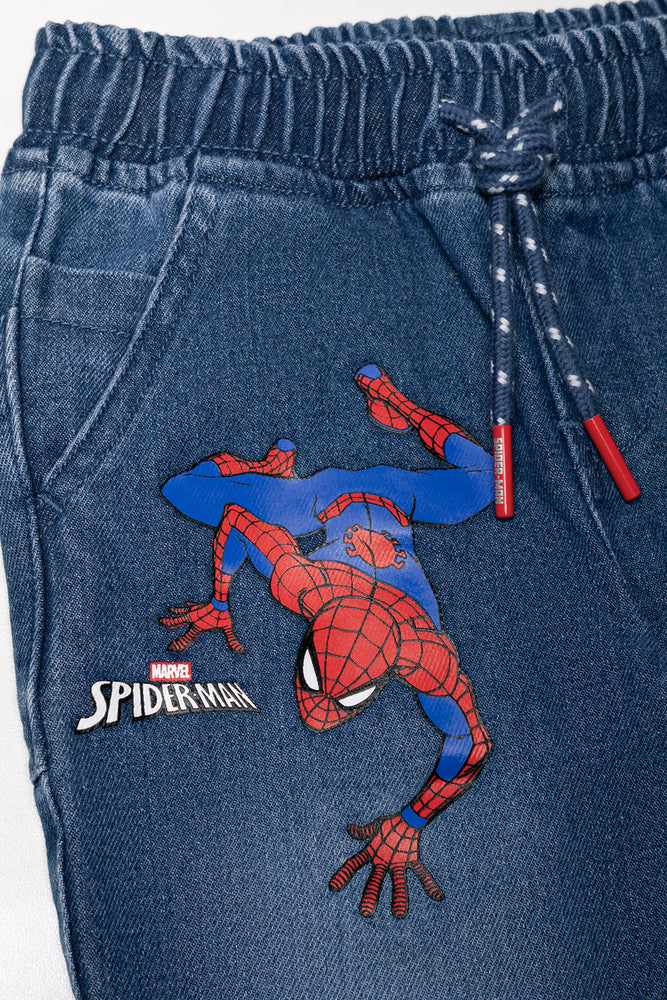 Spider-Man Denim Shorts Blue