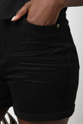 Denim Shorts Black (4)