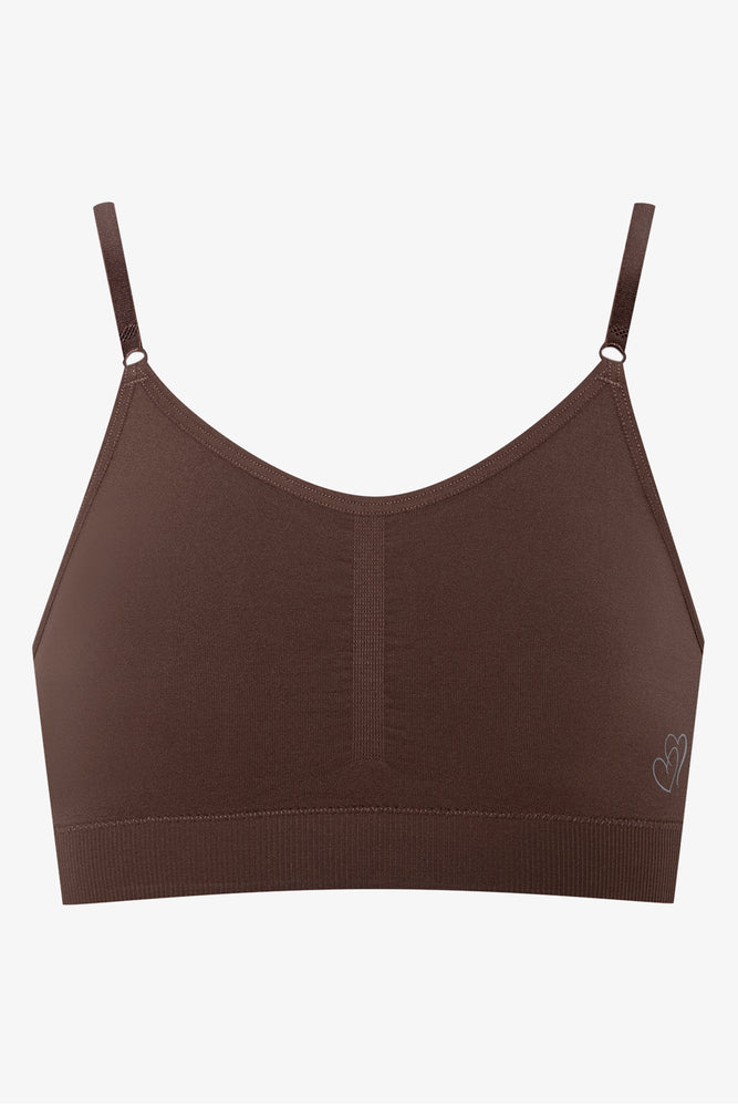 2 Pack Seamfree Bras Brown