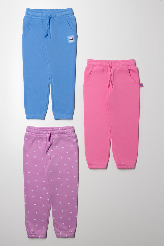 3 Pack Coolcat Trackpants Blue And Pink