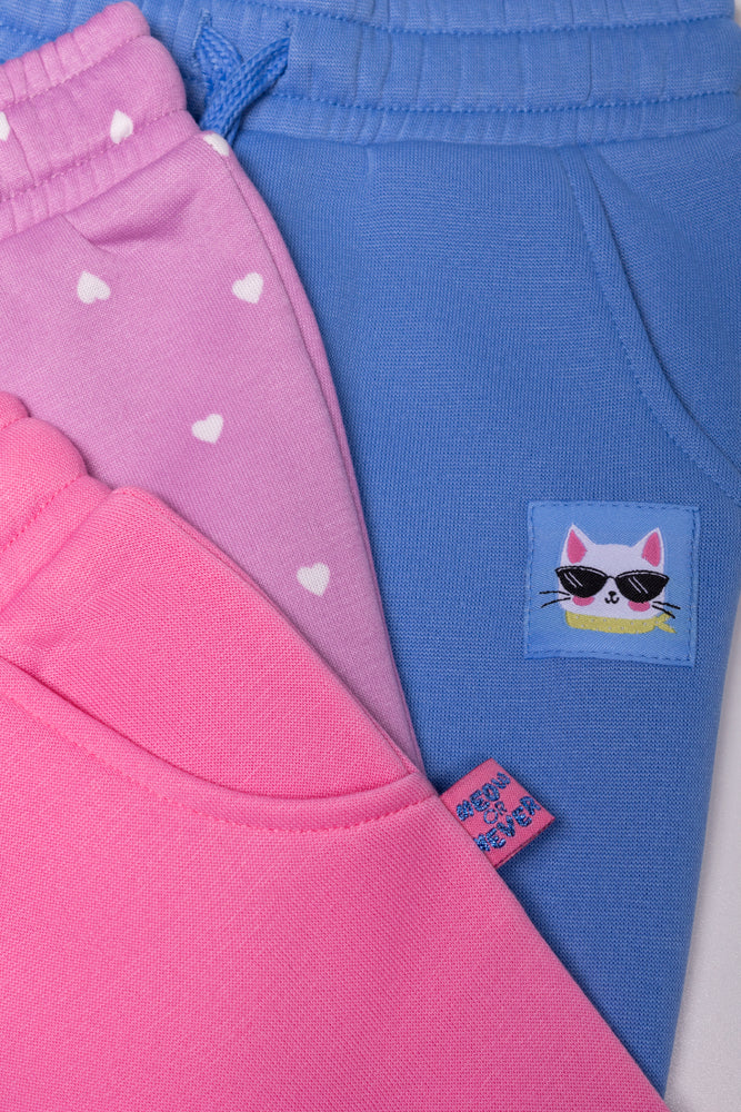 3 Pack Coolcat Trackpants Blue And Pink