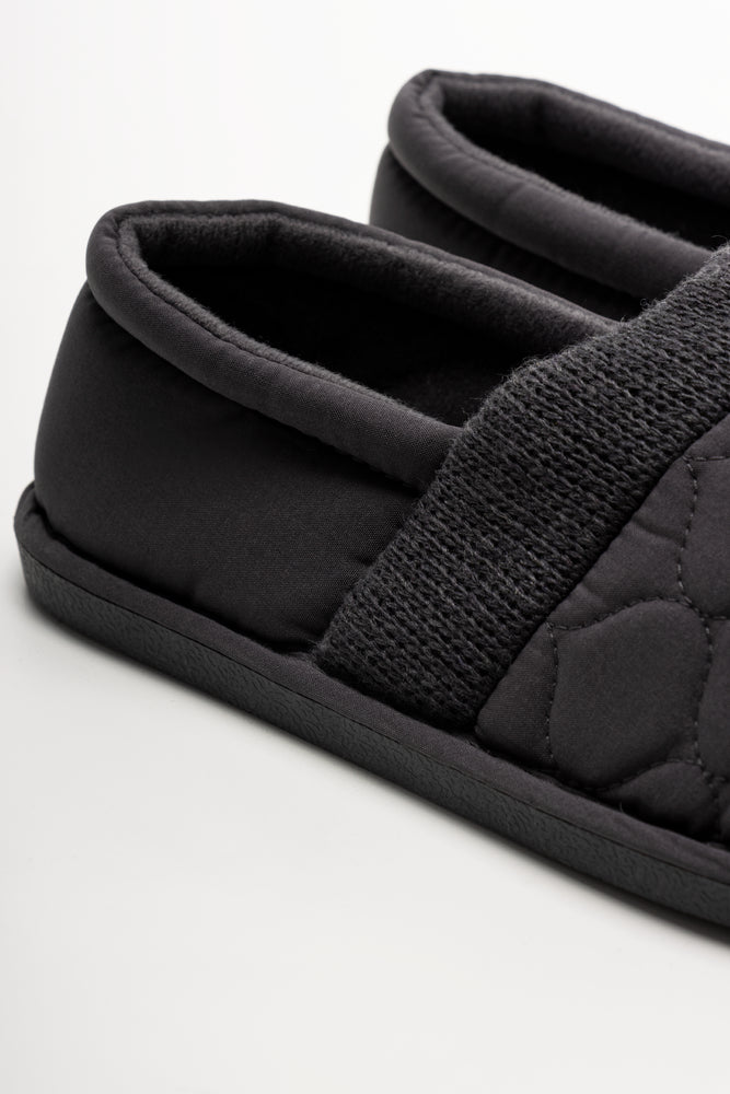 Quilted Slippers Dark Grey (3)