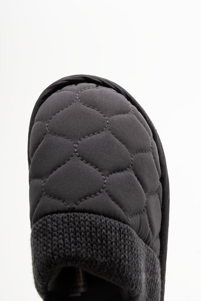 Quilted Slippers Dark Grey (4)
