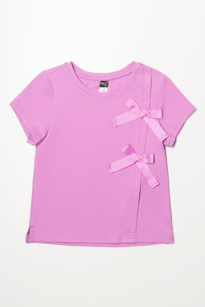 Bow Knit Top Lilac