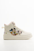 Mickey Mouse Club  High Top Sneakers Cream (1)
