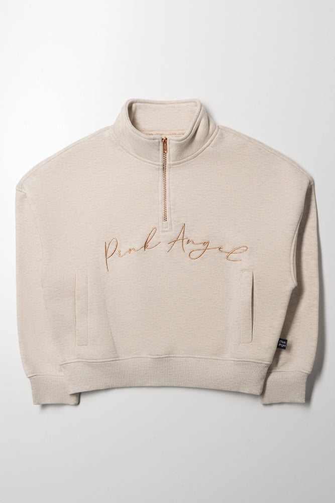 Quarter Zip Tracktop Natural
