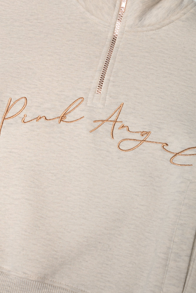 Quarter Zip Tracktop Natural