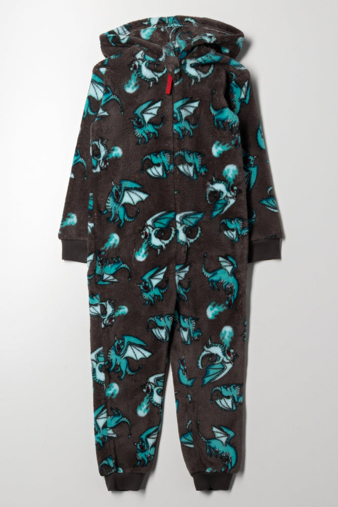 Dragon Onesie Charcoal