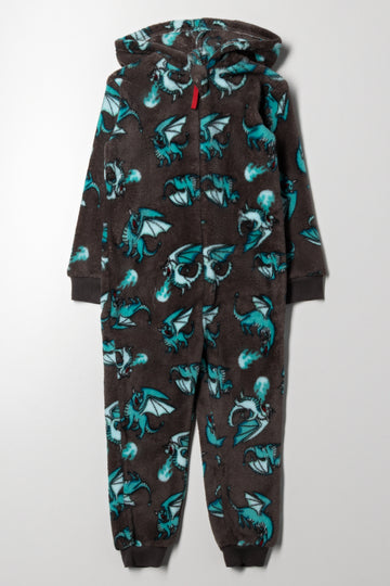 Dragon Onesie Charcoal