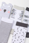 5 Pack Koala Socks Grey (1)