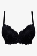Plus Size 2 Pack Lace Balconette Bras Black And Natural (2)