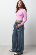 Seamless Long Sleeve Top Lilac (1)