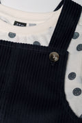 Spot Pinafore Set Black (1)
